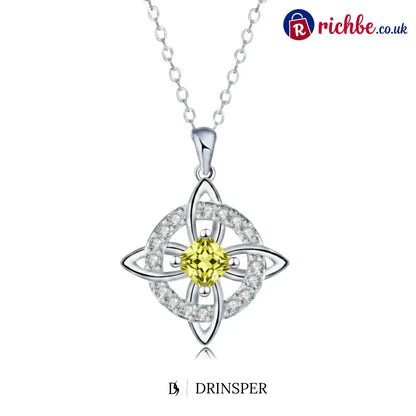 Mystical Birthstone Witches Knot Necklace – Natural Crystal🔮💞Protect Your Loved Ones - August / Peridot Crystal