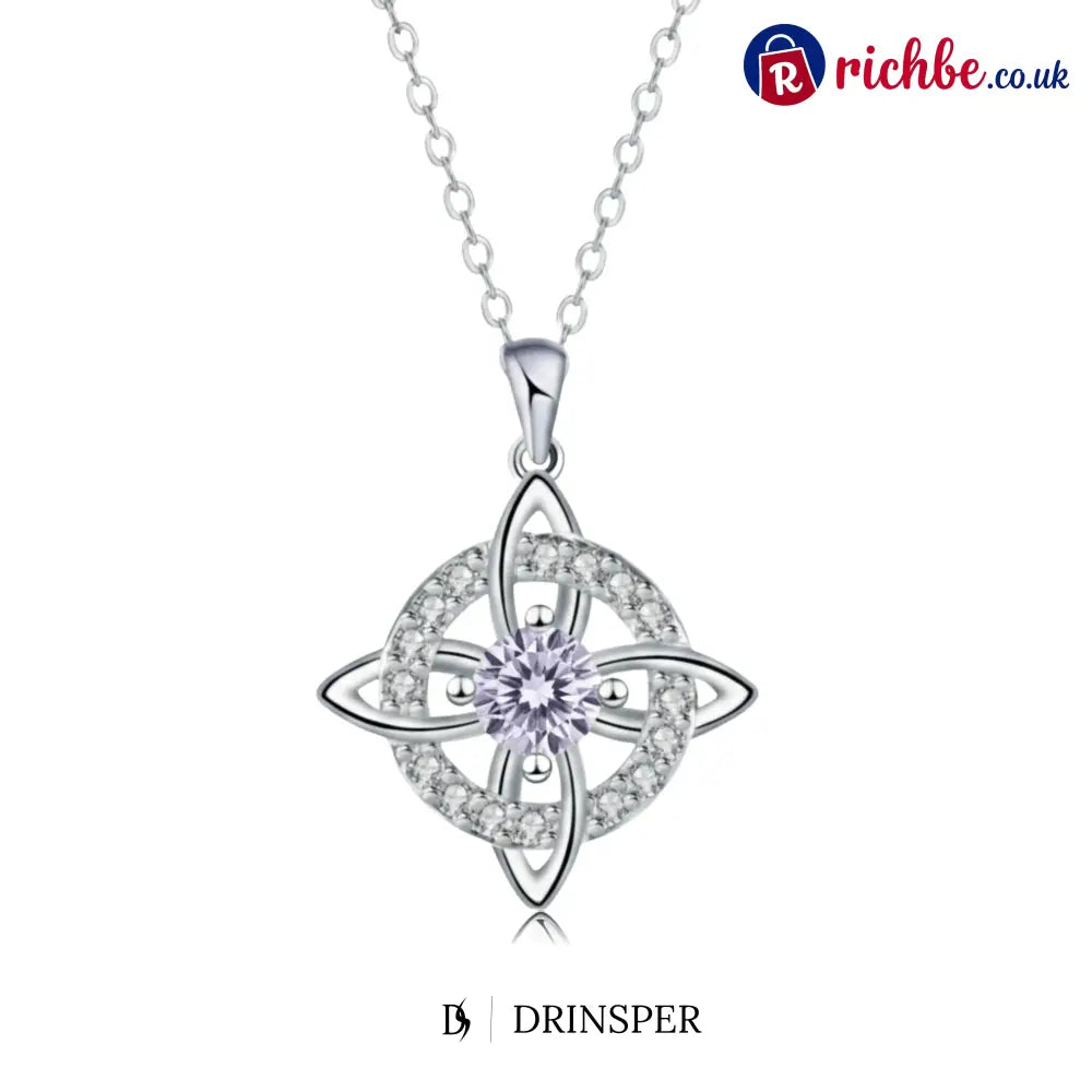 Mystical Birthstone Witches Knot Necklace – Natural Crystal🔮💞Protect Your Loved Ones - June / Alexandrite Crystal