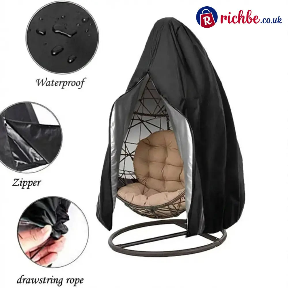 ⏰🔥New Arrival🪑 Heavy-Duty Waterproof Hanging Egg Chair Cover – UV Resistant Durable Oxford Cloth & Easy Zipper