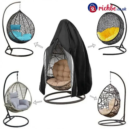 ⏰🔥New Arrival🪑 Heavy-Duty Waterproof Hanging Egg Chair Cover – UV Resistant Durable Oxford Cloth & Easy Zipper
