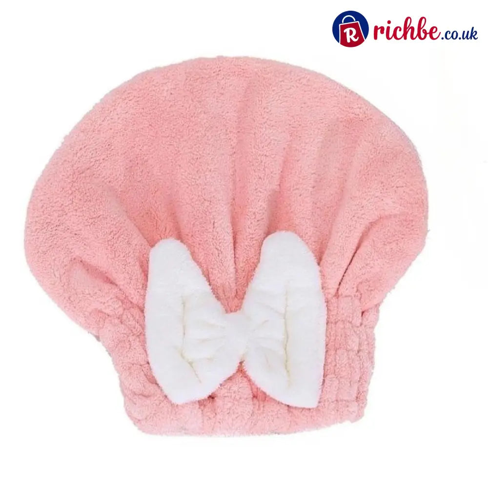 New Super Absorbent Hair Towel Wrap for Wet Hair - Pink