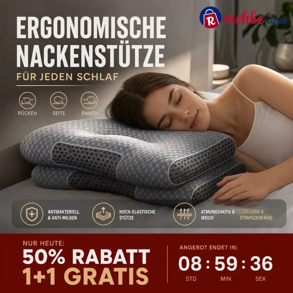 💥New Year Big Sale 49% OFF💥Antibacterial Neck Support Sleep-Aid Massage Pillow - Gray - Clothing & Accessories
