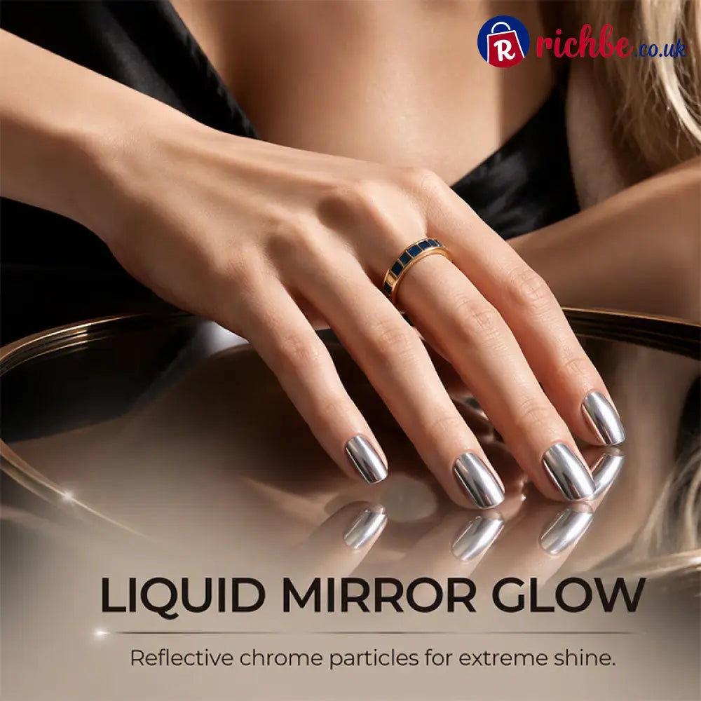 No-Bake Galaxy Chrome Nail Polish – Air Dry Shiny Salon Look - Makeup & Cosmetics