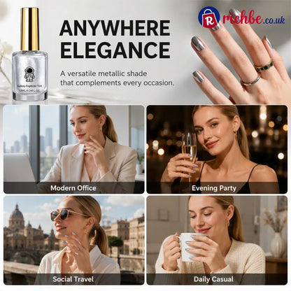 No-Bake Galaxy Chrome Nail Polish – Air Dry Shiny Salon Look - Makeup & Cosmetics
