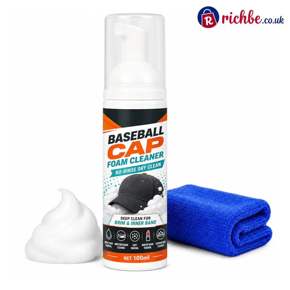 No-Rinse Baseball Cap Foam Cleaner - 100ml + Towel / Buy 1 - Hot sale