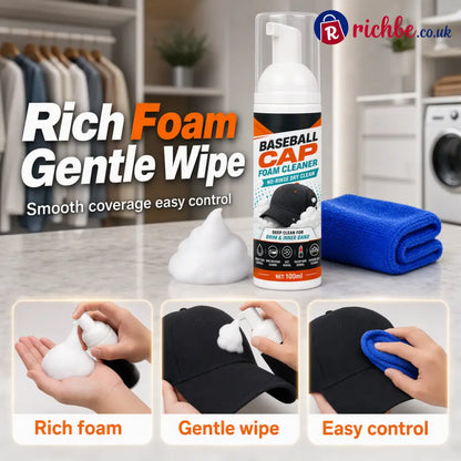 No-Rinse Baseball Cap Foam Cleaner