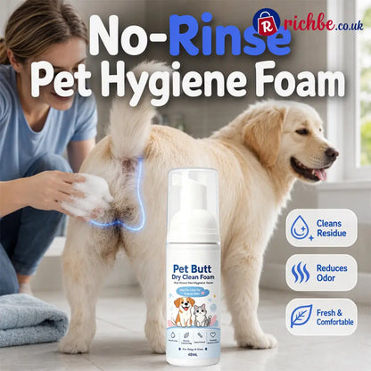 No-Rinse Pet Butt Dry Clean Foam for Dogs & Cats - Tools & Gadgets