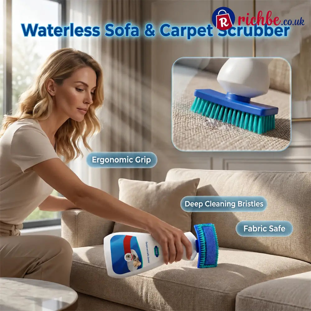 No-Wash Carpet & Sofa Cleaner with Brush - 200ml