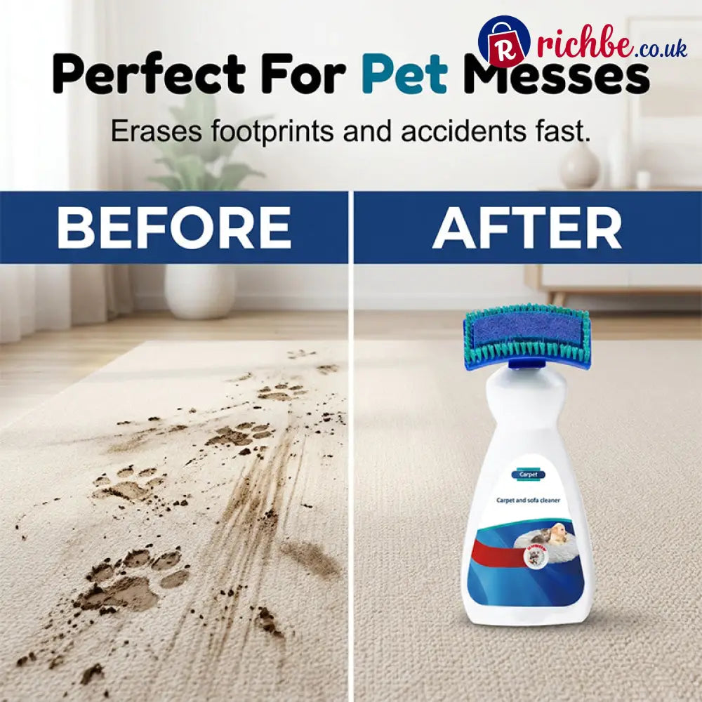 No-Wash Carpet & Sofa Cleaner with Brush - Hot sale