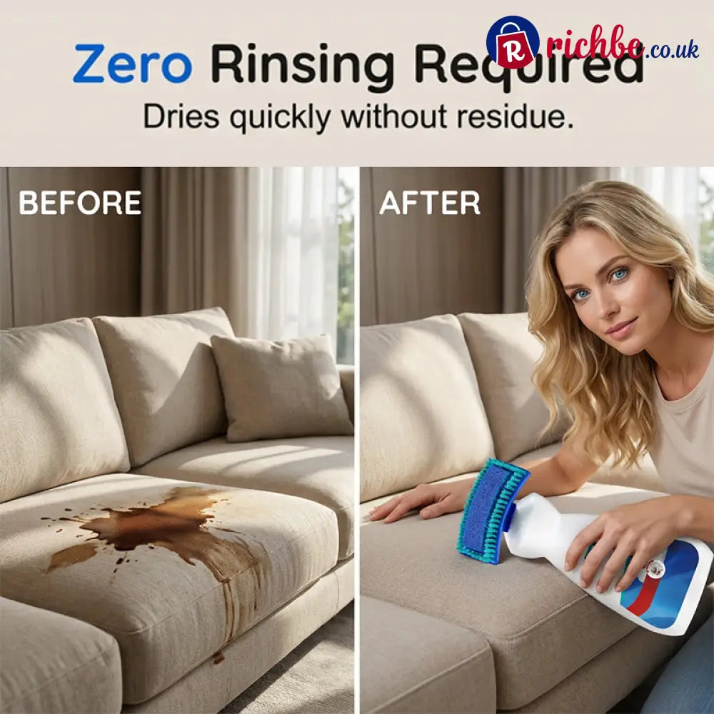 No-Wash Carpet & Sofa Cleaner with Brush - Hot sale