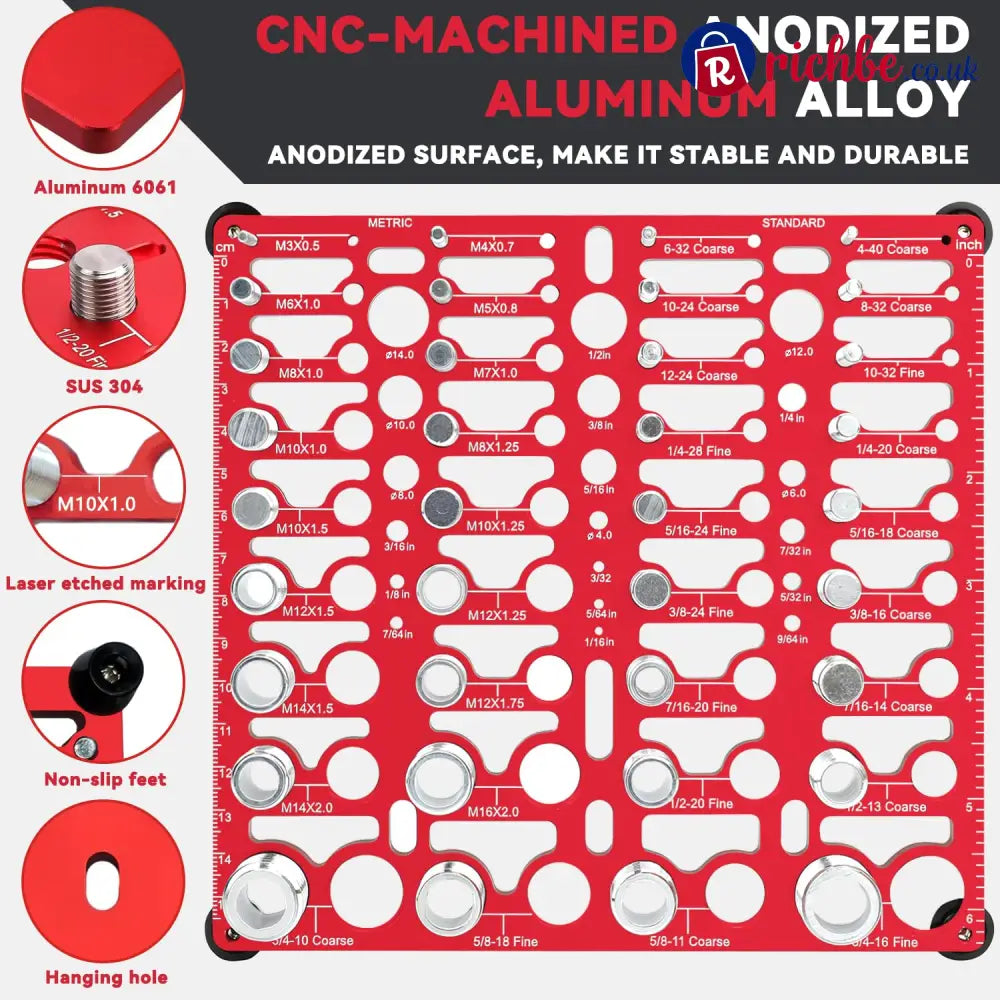 Nut and Bolt Thread Checker (SAE & Metric)