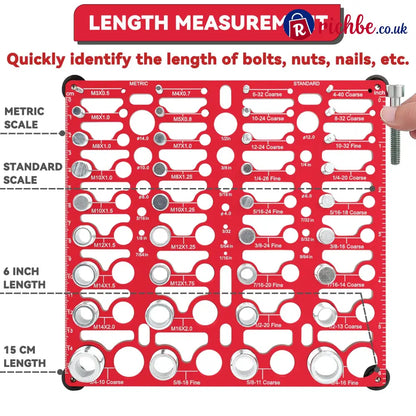 Nut and Bolt Thread Checker (SAE & Metric)