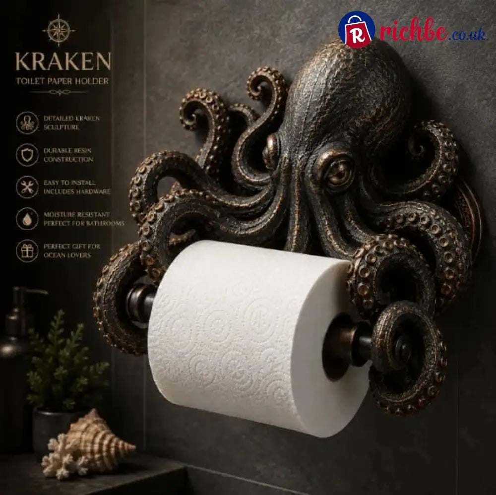 🌊 Ocean Guardians Toilet Paper Holder Series - 🐙 Octopus(17*8*18cm)
