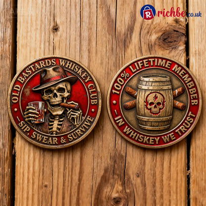 “Old Bastards whiskey Club – Sip Swear & Survive!”