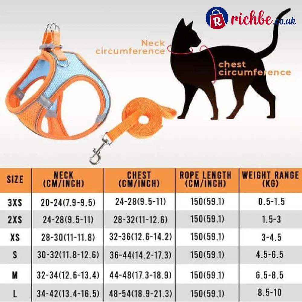 🐕 One Piece Pet Vest Leash – Adjustable & breathable mesh - Hot sale