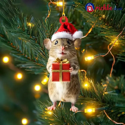 Opossum Christmas Ornament - Santa Rat / ✨BUY 1