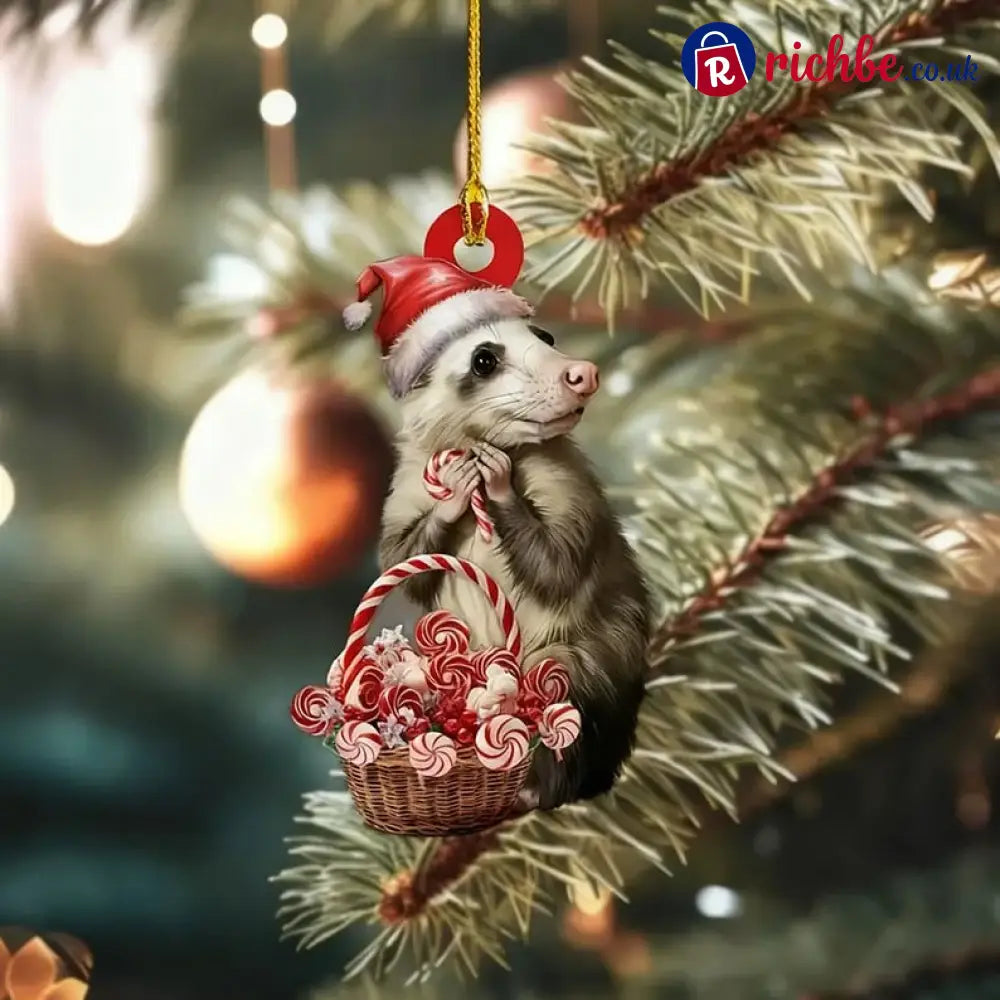 Opossum Christmas Ornament - Sugar Possum / ✨BUY 1