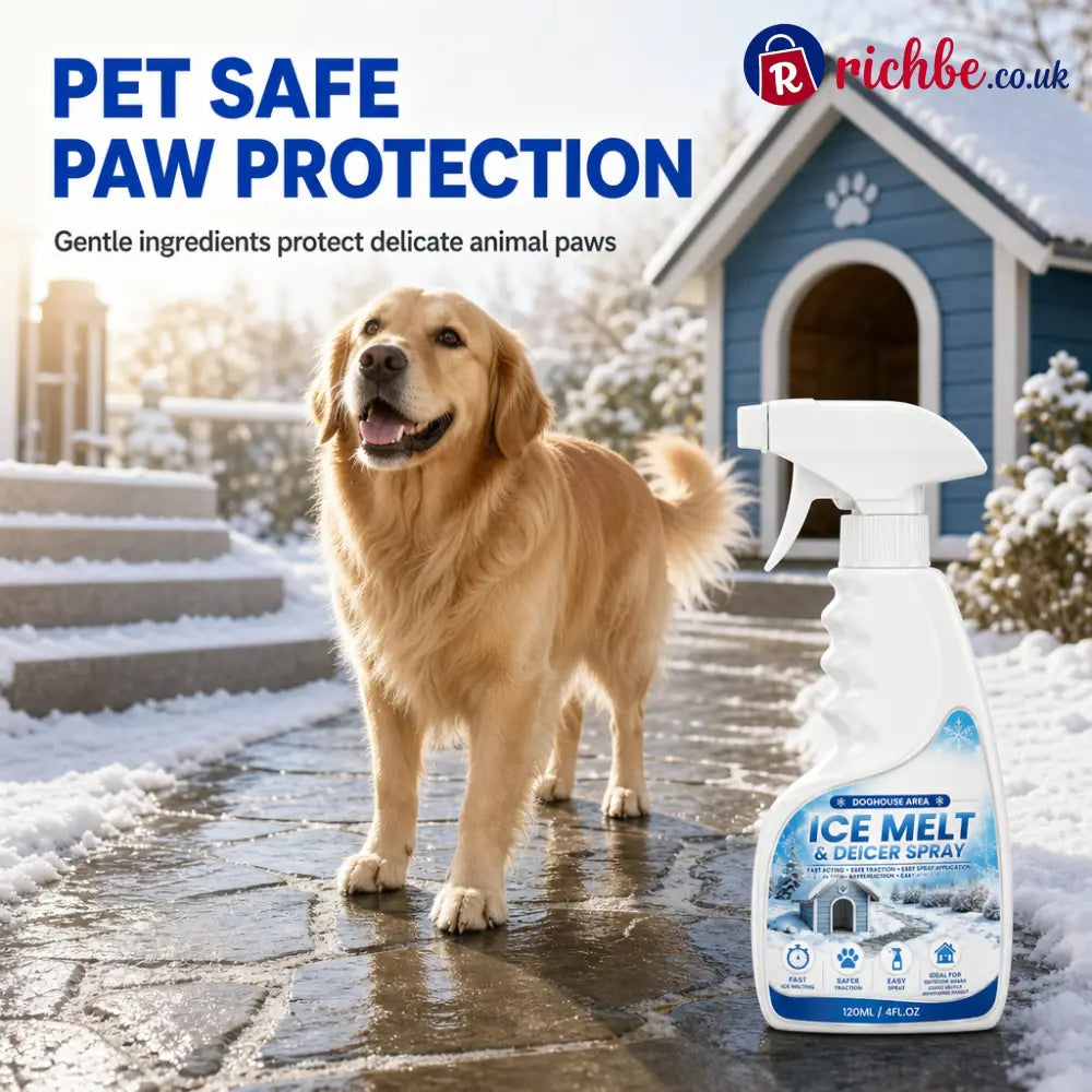 Outdoor De-Icing & Snow Melting Spray – pet-safe dissolves frost on contact. Clear steps walkways & patios fast - Hot
