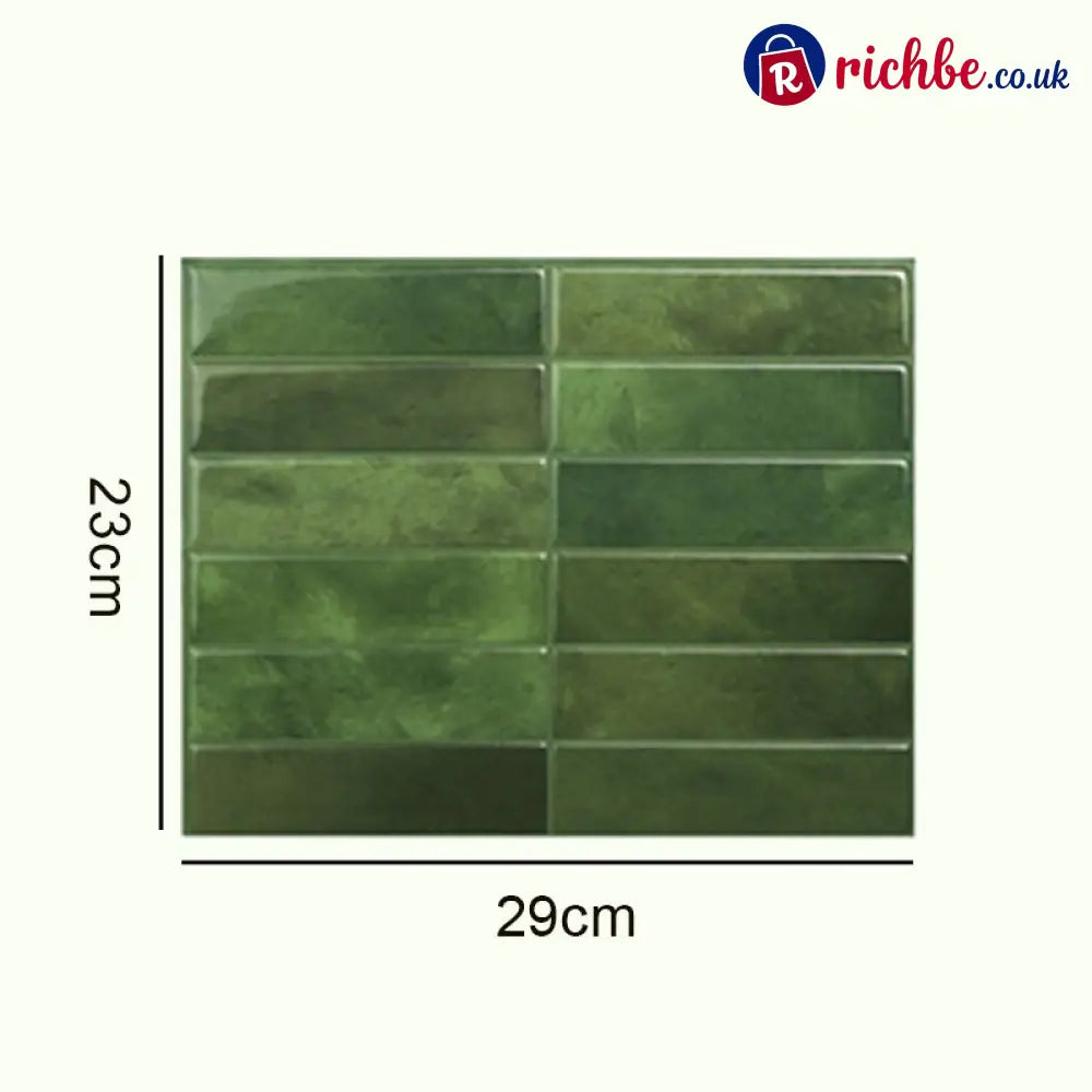 Peel & Stick Kitchen Backsplash Wall Protector - Green / 4 PCs / 23*29 cm - Houseware & Kitchen
