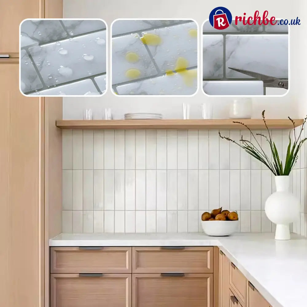 Peel & Stick Kitchen Backsplash Wall Protector - Houseware & Kitchen