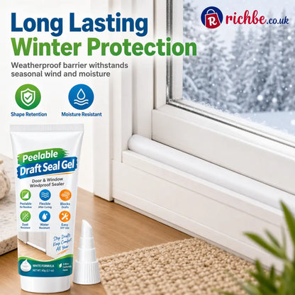 🚪Peelable Door Window Gap Sealant Gel – Removable Windproof Draft Stopper Waterproof Dustproof Sealer for Home Gap