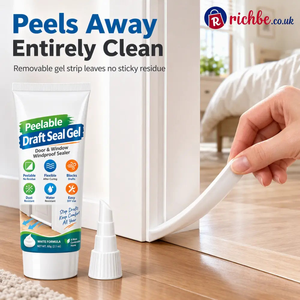 🚪Peelable Door Window Gap Sealant Gel – Removable Windproof Draft Stopper Waterproof Dustproof Sealer for Home Gap
