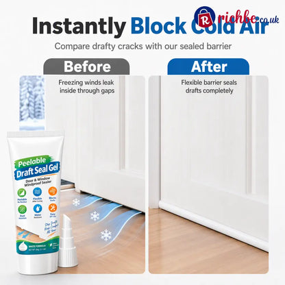 🚪Peelable Door Window Gap Sealant Gel – Removable Windproof Draft Stopper Waterproof Dustproof Sealer for Home Gap