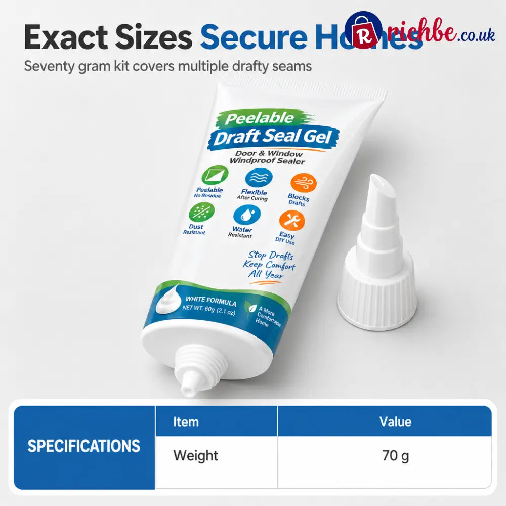 🚪Peelable Door Window Gap Sealant Gel – Removable Windproof Draft Stopper Waterproof Dustproof Sealer for Home Gap