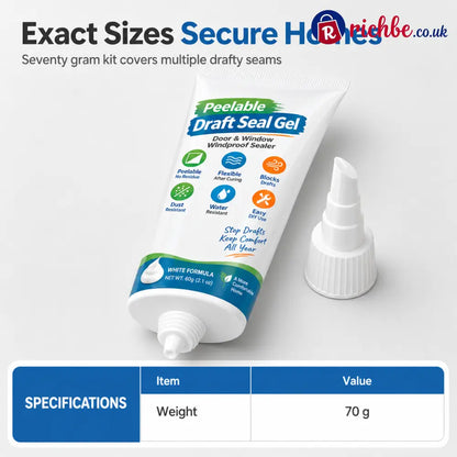 🚪Peelable Door Window Gap Sealant Gel – Removable Windproof Draft Stopper Waterproof Dustproof Sealer for Home Gap