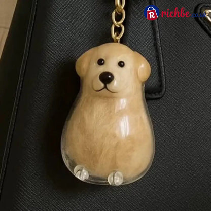 🐾Pet Hair Memorial Capsule Keychain - Golden Retriever