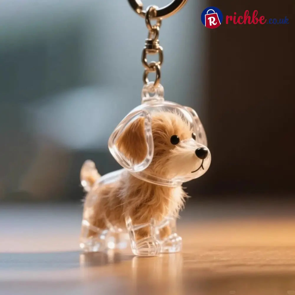 🐾Pet Hair Memorial Capsule Keychain - Puppy
