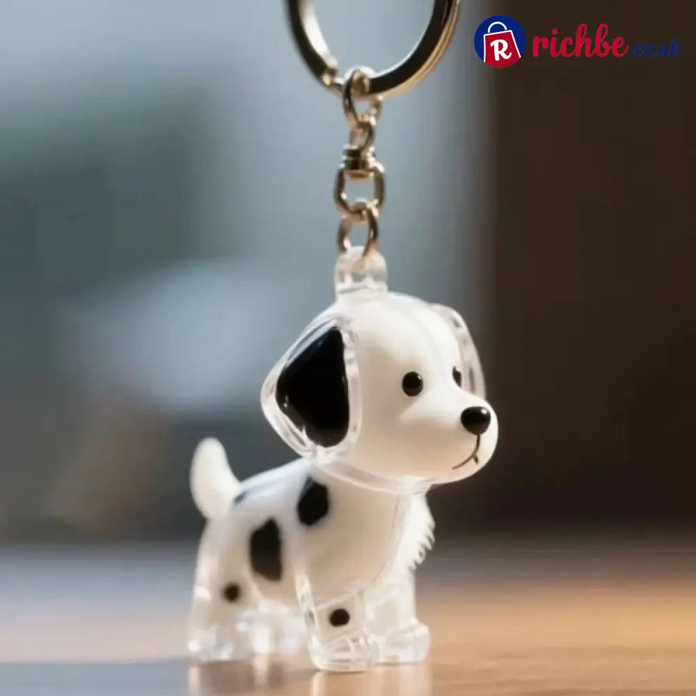 🐾Pet Hair Memorial Capsule Keychain - Spotted Dog