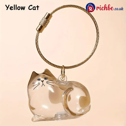 🐾Pet Hair Memorial Capsule Keychain - Yellow Cat