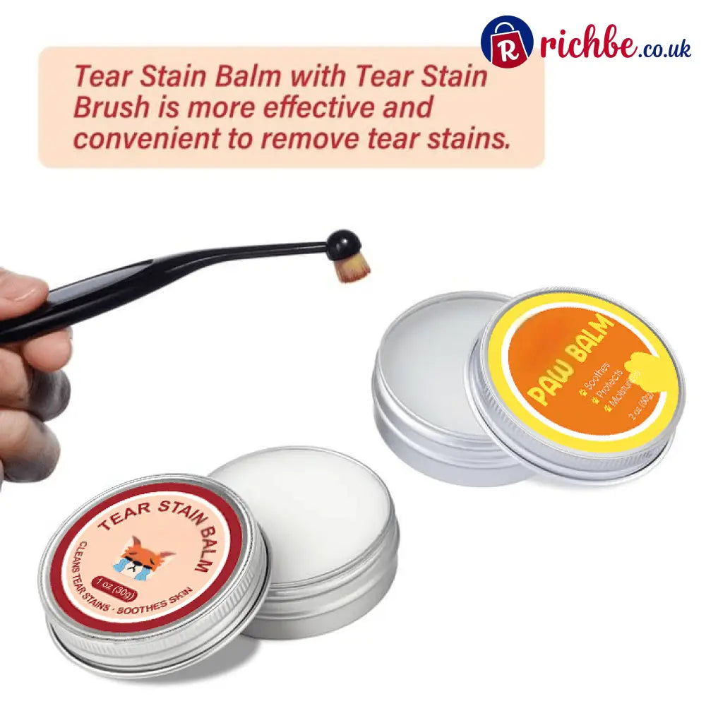 Pet Tear Stain Protection Cream & Brush Set