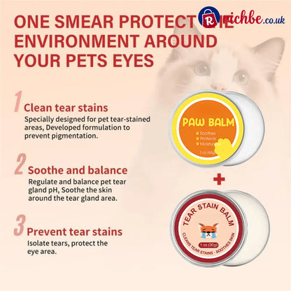 Pet Tear Stain Protection Cream & Brush Set