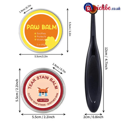 Pet Tear Stain Protection Cream & Brush Set