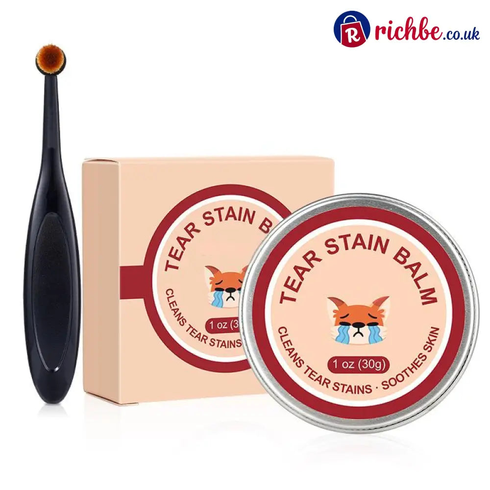 Pet Tear Stain Protection Cream & Brush Set - Tear Stain Balm