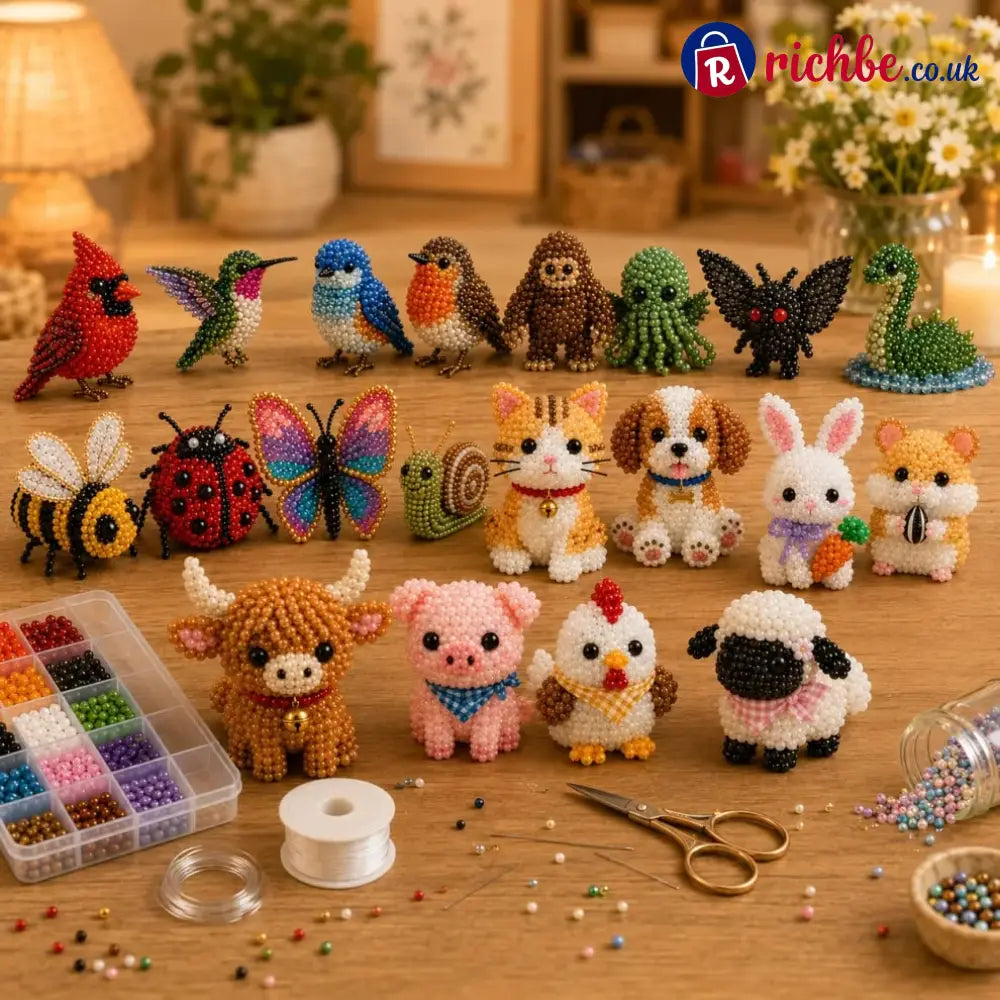 🧵✨Petite 3D Beaded Animal Craft Kit - 🔥 All 7 Styles (Free Shipping)