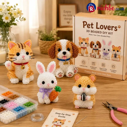🧵✨Petite 3D Beaded Animal Craft Kit - 🐱 Pet Lovers