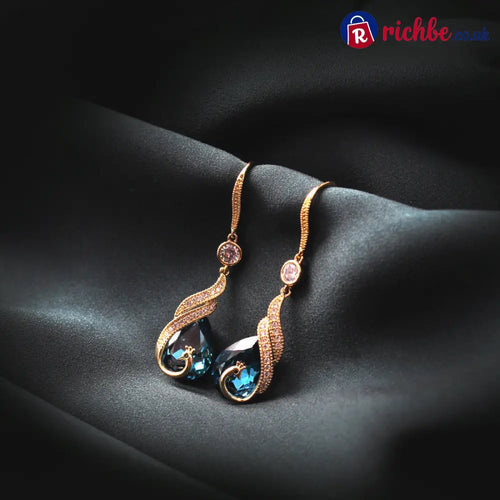 🦚 Phoenix Earrings – Peacock Design CZ Gems Lightweight Gift 🎁 - Hot Sale