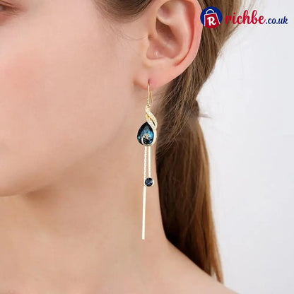 🦚 Phoenix Earrings – Peacock Design CZ Gems Lightweight Gift 🎁 - Hot Sale