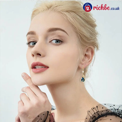 🦚 Phoenix Earrings – Peacock Design CZ Gems Lightweight Gift 🎁 - Hot Sale