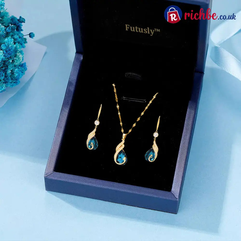 🦚 Phoenix Earrings – Peacock Design CZ Gems Lightweight Gift 🎁 - Hot Sale