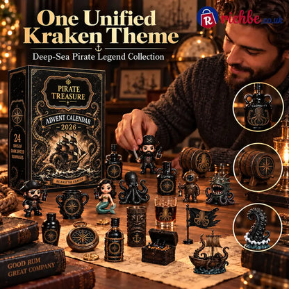 🎁Pirate 24-Day Christmas Advent Calendar Set suitable for holiday bar display Christmas countdown essentials and
