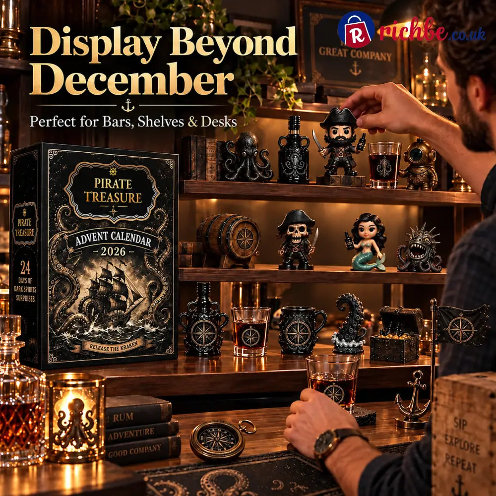 🎁Pirate 24-Day Christmas Advent Calendar Set suitable for holiday bar display Christmas countdown essentials and