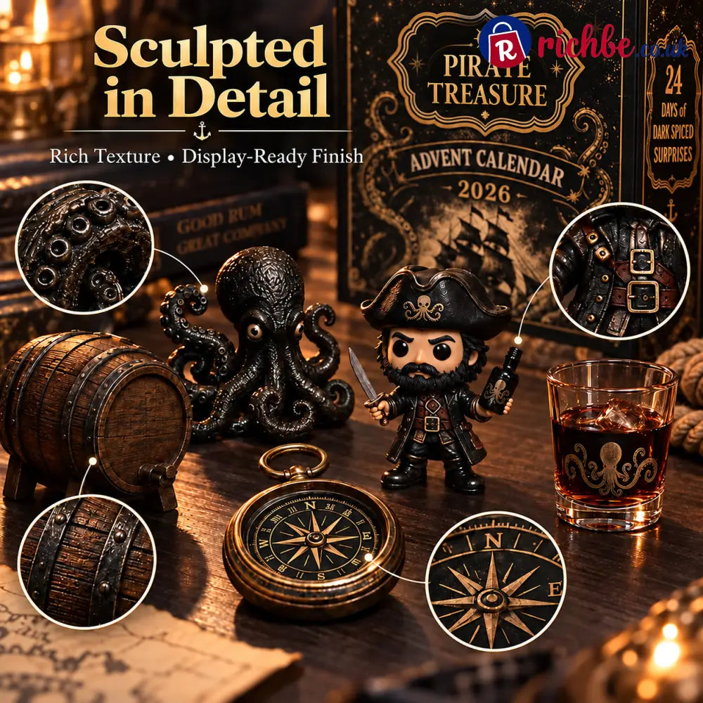 🎁Pirate 24-Day Christmas Advent Calendar Set suitable for holiday bar display Christmas countdown essentials and