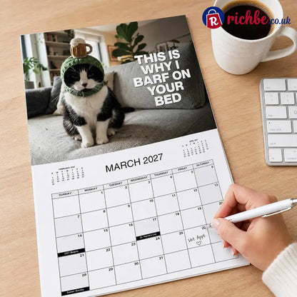🔥PISSED-OFF CATS 2027 Wall Calendar - Funny Gift for Cat Lovers