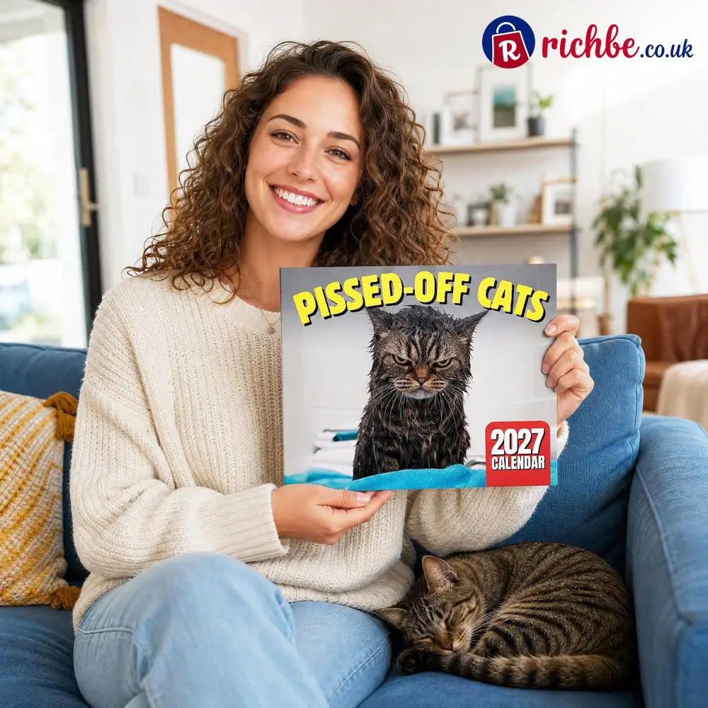 🔥PISSED-OFF CATS 2027 Wall Calendar - Funny Gift for Cat Lovers