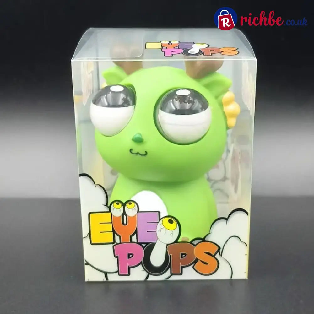 Pop-Out Eye Dragon Squeeze Toy - Stress Relief Sensory Squishy✨Funny Anti-Stress Ball - Dark Green / Buy 1