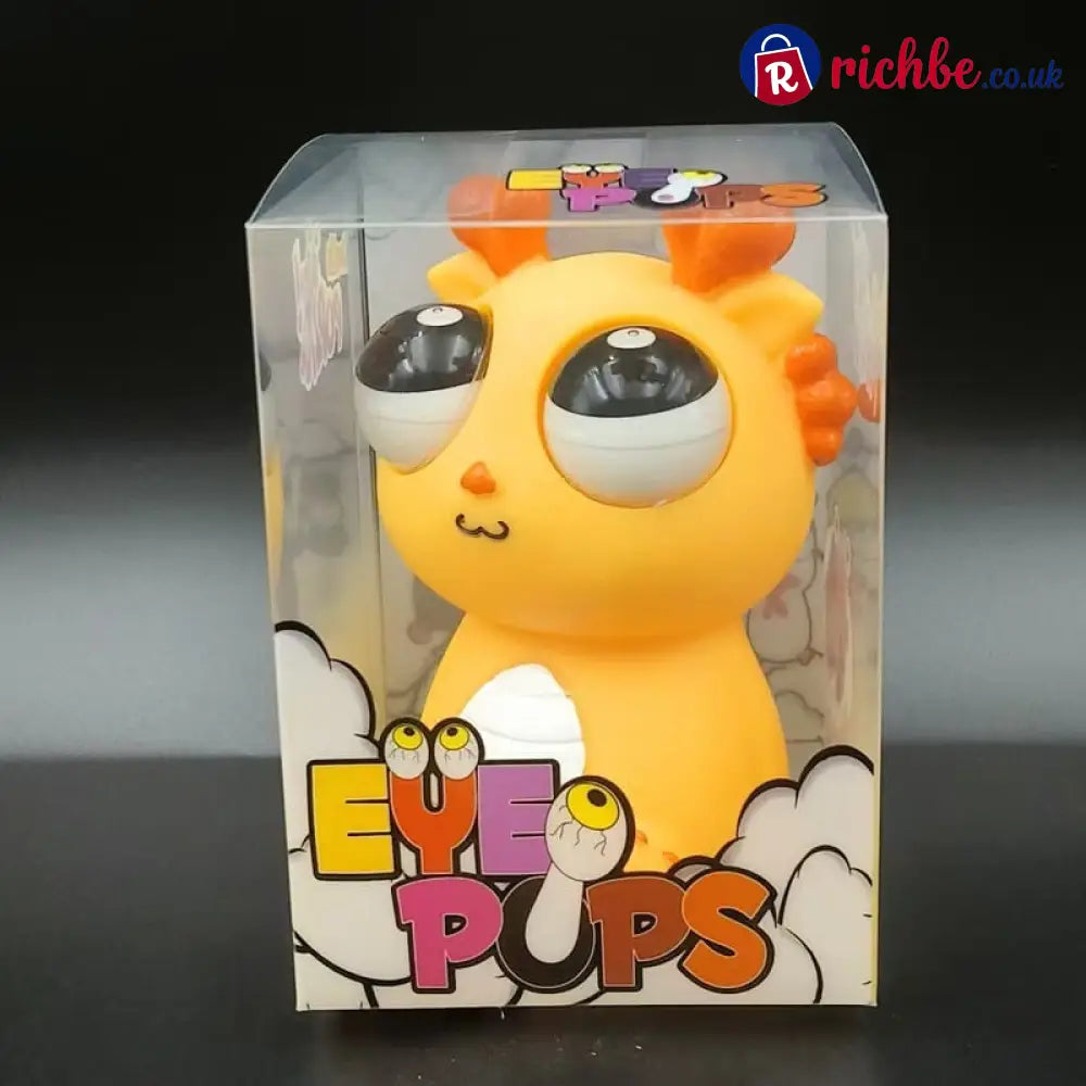 Pop-Out Eye Dragon Squeeze Toy - Stress Relief Sensory Squishy✨Funny Anti-Stress Ball - Orange / Buy 1